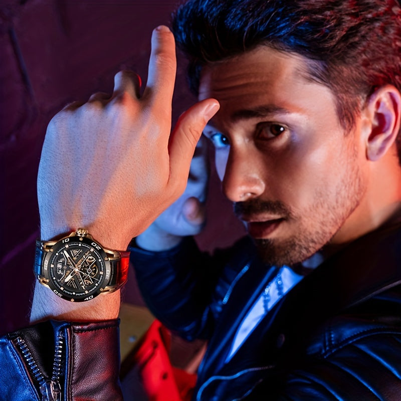 Hollow Automatic Mechanical Watch For Men, Suitable For Business And Sports