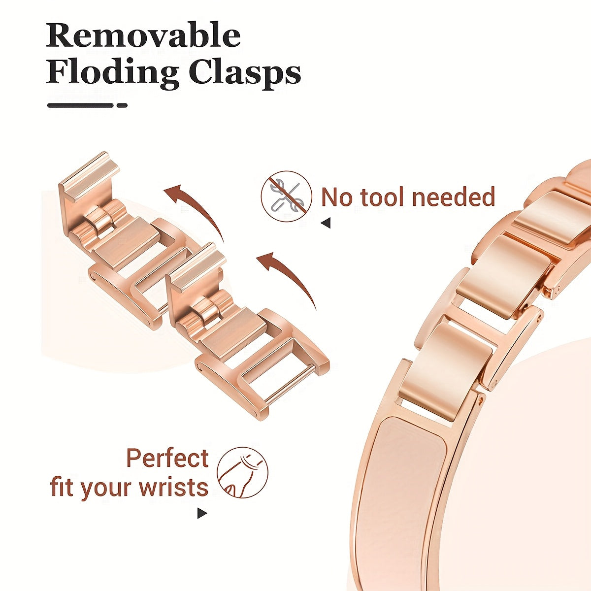 Apple Metal Bracelet Strap for Apple Watch Series 10 9 8 7 6 5 4 3 2 1 SE