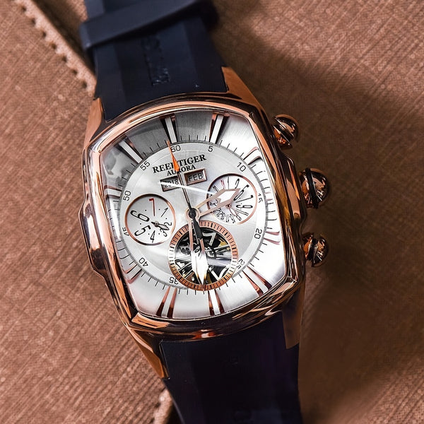 Reef Tiger Brand Men'S Automatic Mechanical Watch Business Men'S Watch Personality Fashion