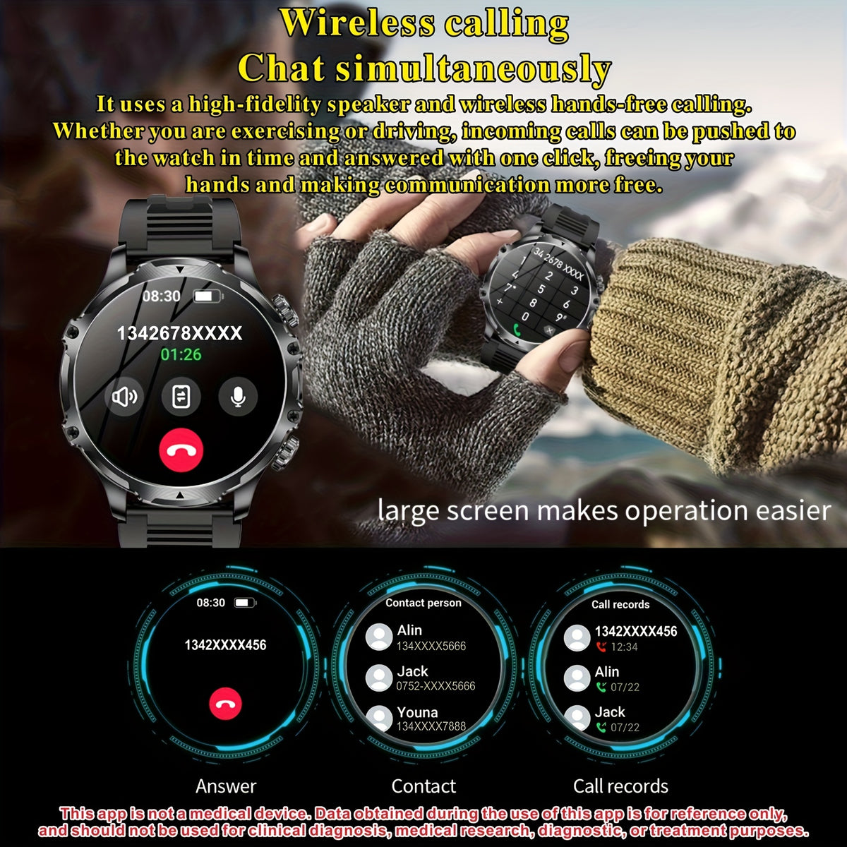 The Latest Smart Watch of 2025 (For Answering\u002FMaking Calls), with 2 Watch Straps, Battery