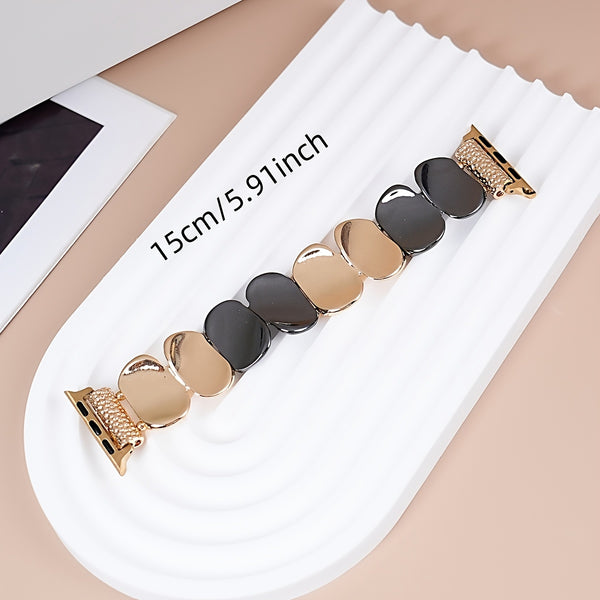 1pc of atmospheric glitter metal strap for men and Women's Apple Watch