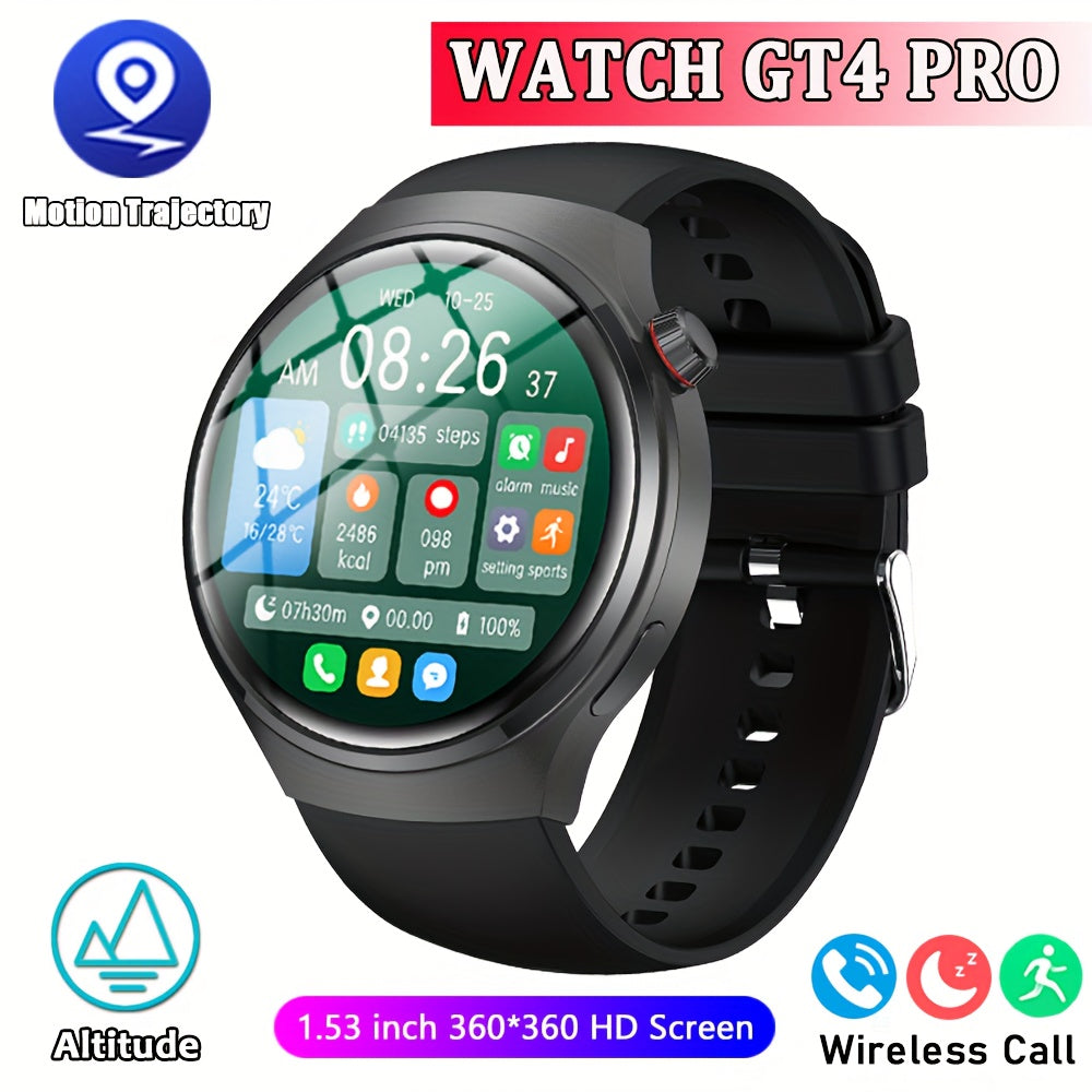 2025 new GT4 outdoor smart watch, equipped with a 1.53-inch high-definition screen