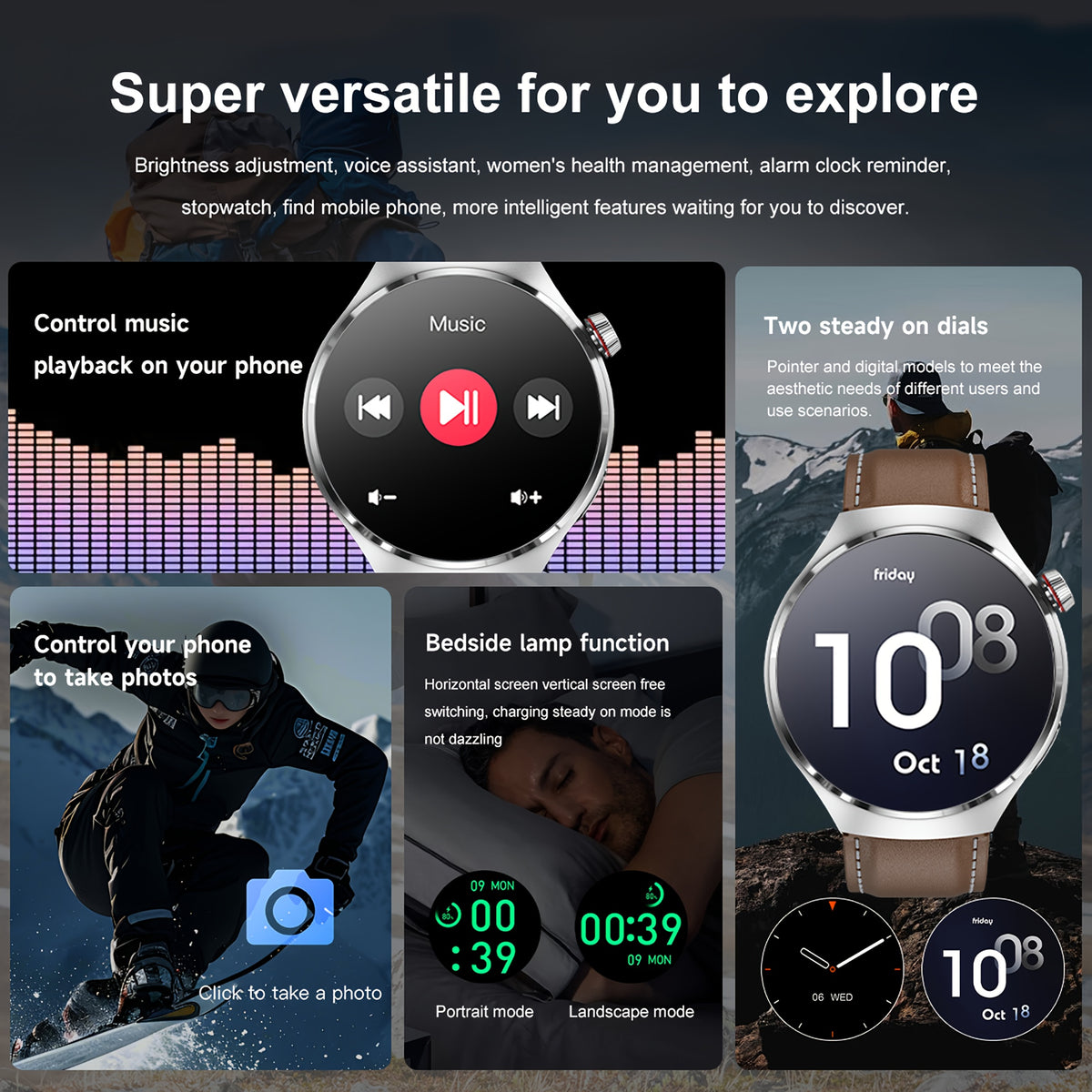 2025 New GPS Sports Smartwatch, 1, 53-inch Full Touch Screen, IP68 Swimming Watch with Built-in GPS Tracking