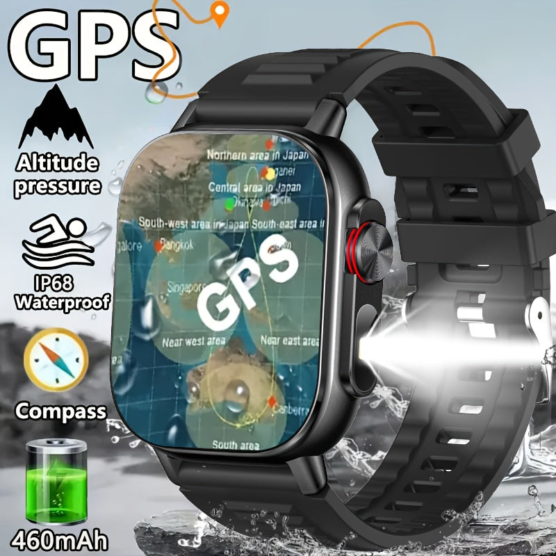 COIUSOR High-Precision GPS Smartwatch with Wireless Calling, Compass & LED, IPS HD Display