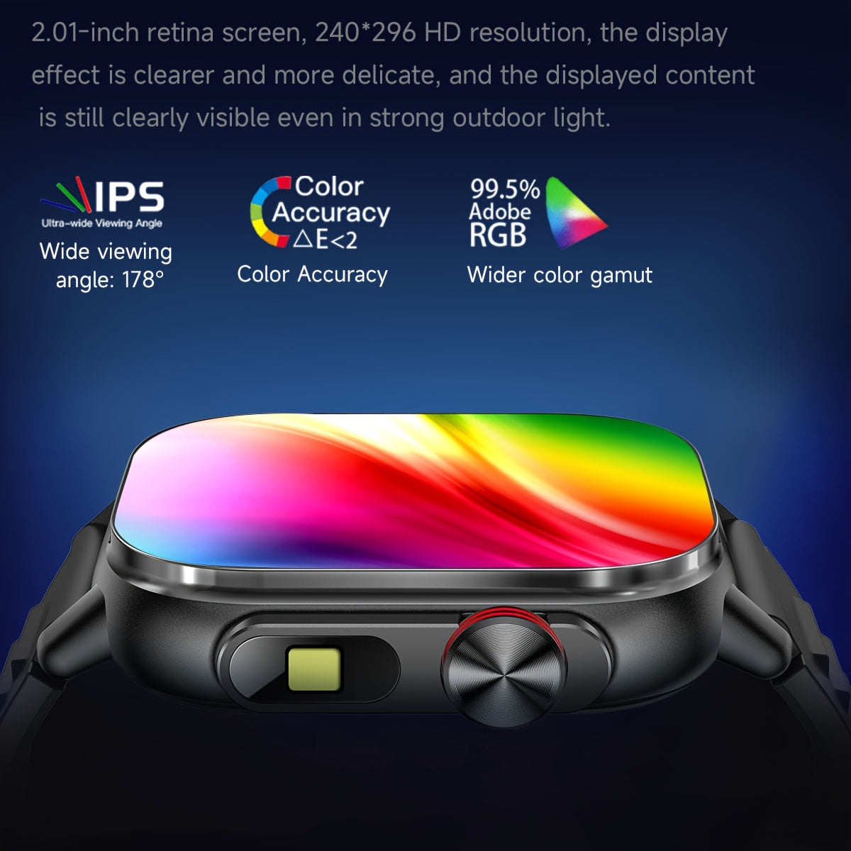 COIUSOR High-Precision GPS Smartwatch with Wireless Calling, Compass & LED, IPS HD Display