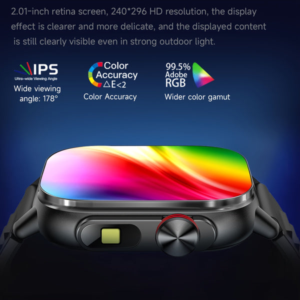 COIUSOR High-Precision GPS Smartwatch with Wireless Calling, Compass & LED, IPS HD Display