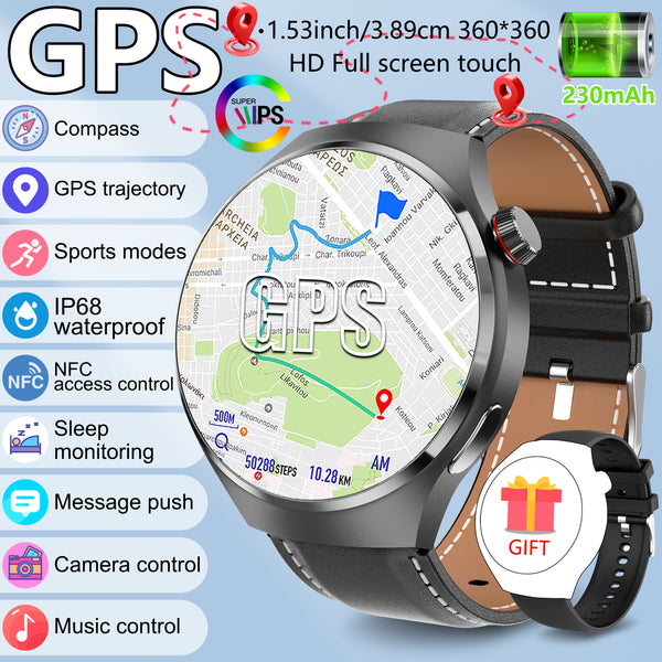 2025 New GPS Sports Smartwatch, 1, 53-inch Full Touch Screen, IP68 Swimming Watch with Built-in GPS Tracking