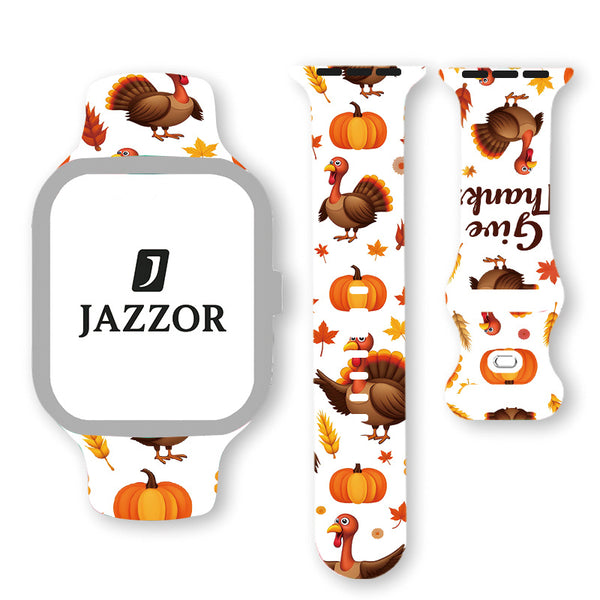 Thanksgiving Apple Watch Band A Thanksgiving-Themed Silicone Watch Band Designed Specifically for The Apple for iwatch