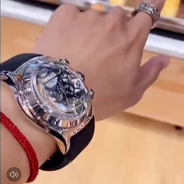 reef tiger Brand Men's Automatic Mechanical Watch Business Men's Watch Fashion Men's Sports Watch Silvery Case Black Face