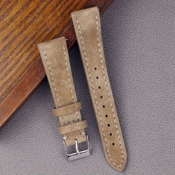 Premium Leather Suede Watch Strap Watchband Gray Blue Brown Watch Bands Quick Release Wristband Belt Accessories for Men