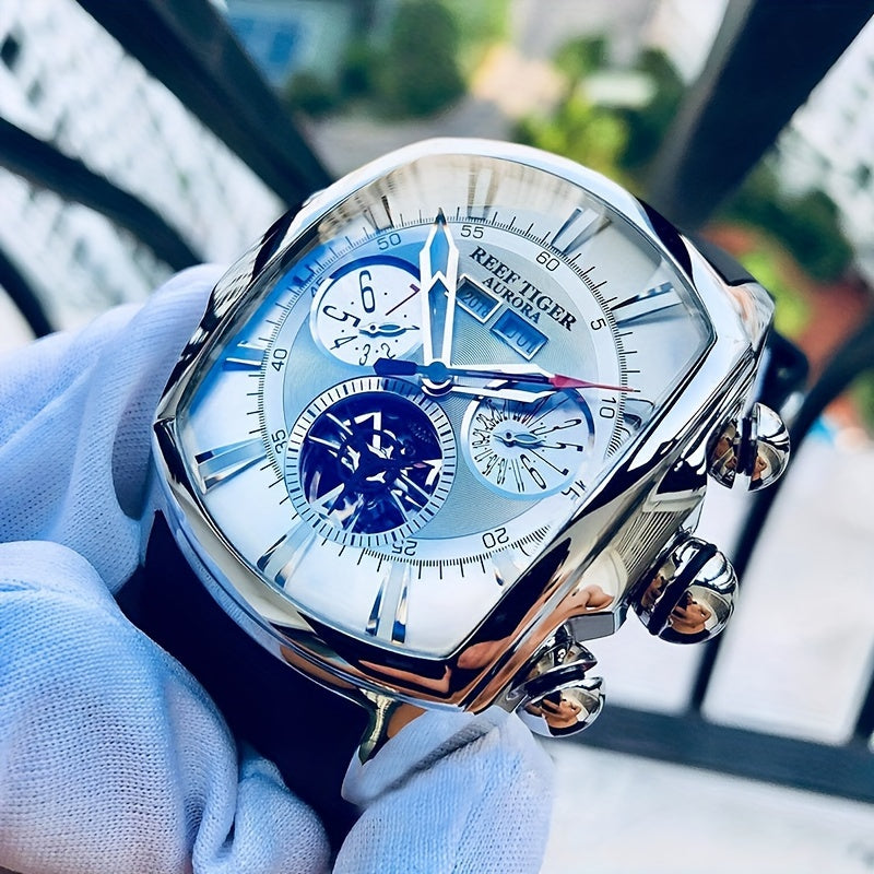 Reef Tiger Brand Men'S Automatic Mechanical Watch Business Men'S Watch Personality Fashion