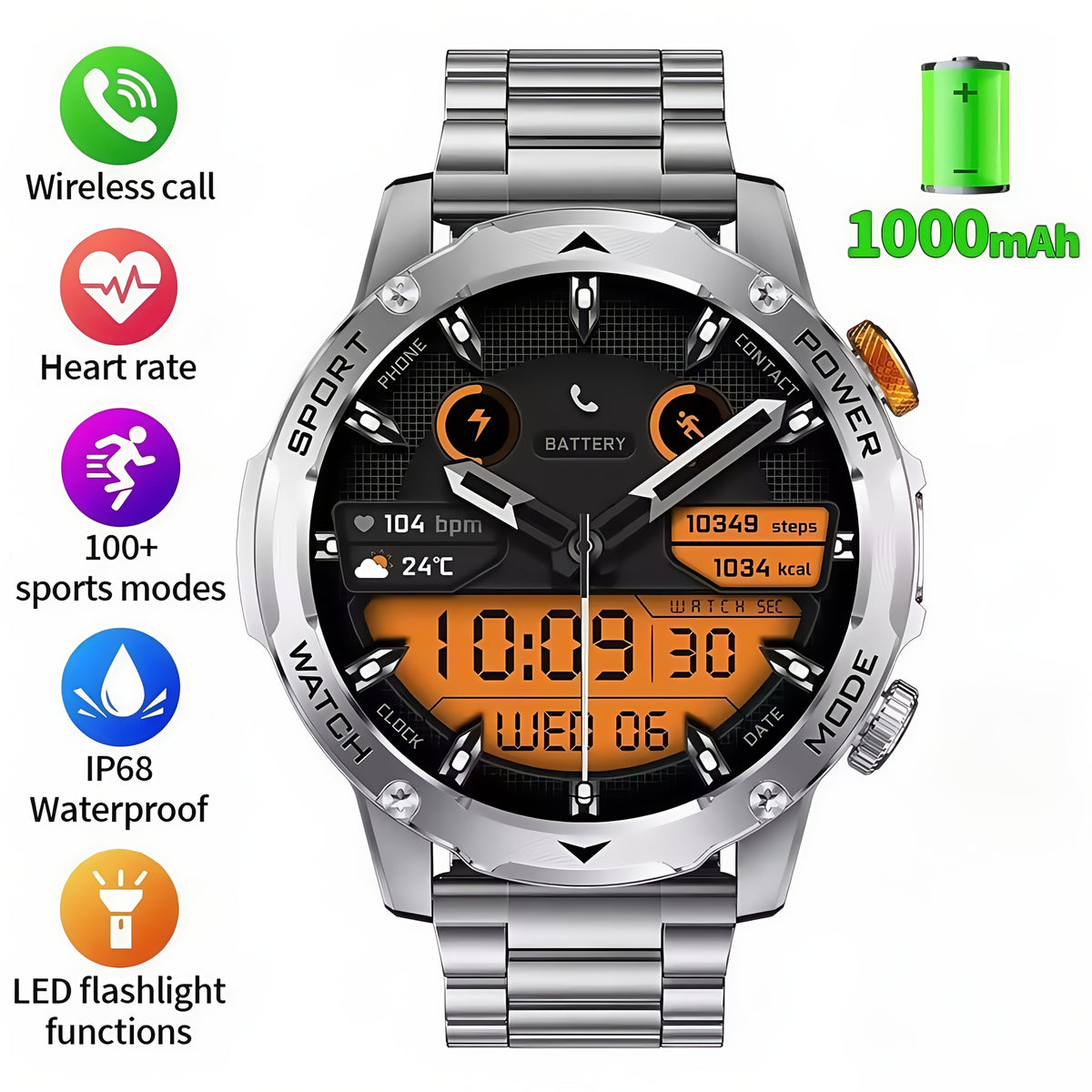 ECWORD Outdoor Sports Smartwatch - 1.7\