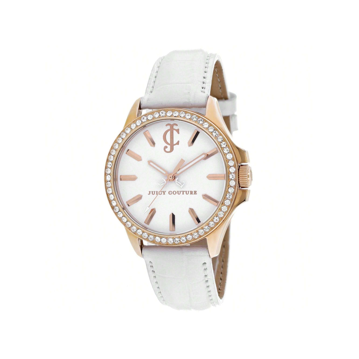 Juicy Couture Women's Jetsetter Quartz White Strap Round Watch