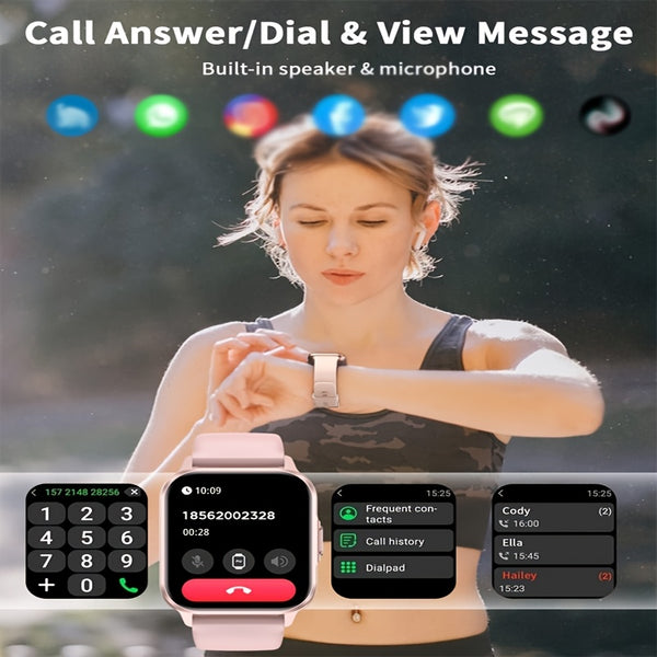 2025 New Smart Watch Men Full Touch Screen Sport Fitness Watch IP67 Waterproof Wireless Call Smartwatch Men+box for Android iPhone