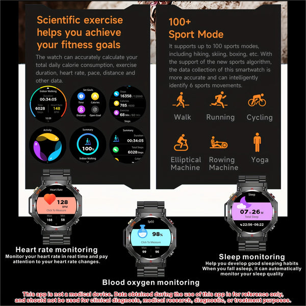 1.81 Inch New Smartwatch with GPS and Call Function Compatible with Android and iPhone