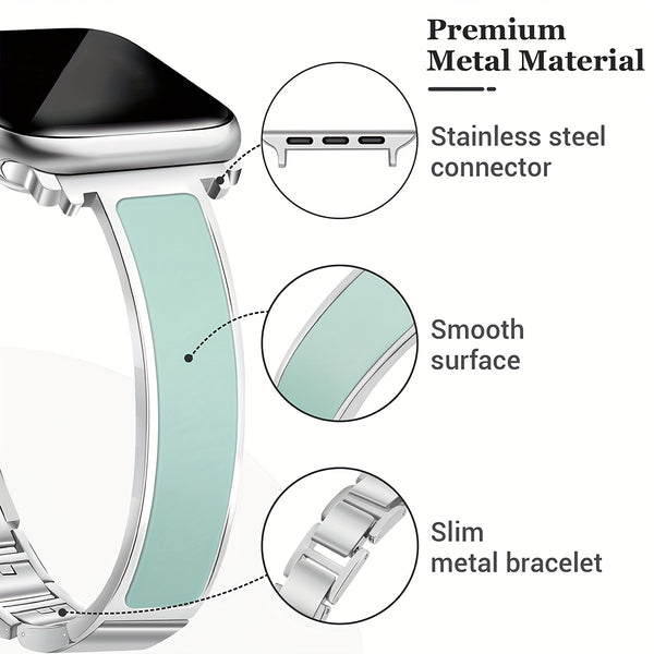 Apple Metal Bracelet Strap for Apple Watch Series 10 9 8 7 6 5 4 3 2 1 SE