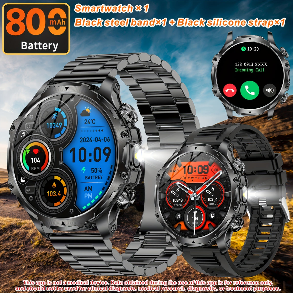 The Latest Smart Watch of 2025 (For Answering\u002FMaking Calls), with 2 Watch Straps, Battery