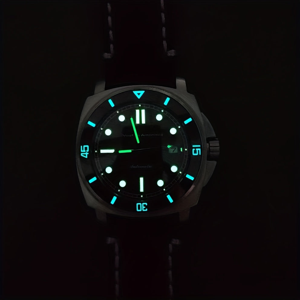 Vostok Amphibia Men'S Luxury Steel Mechanical Watch - Automatic Movement, Date Display