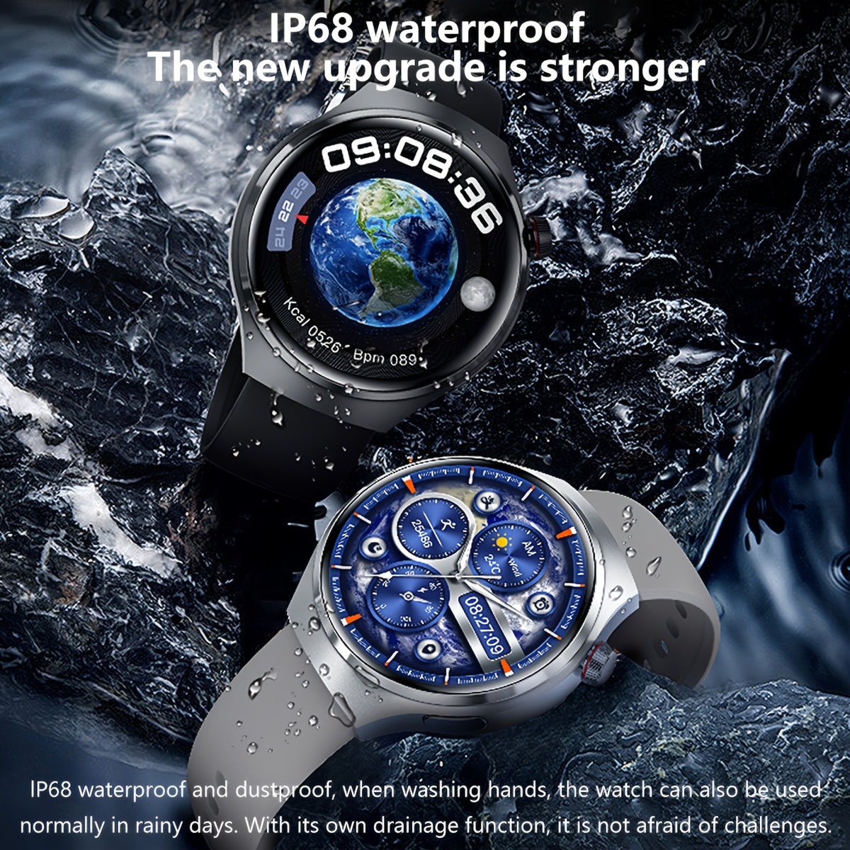 2025 New GPS Sports Smartwatch, 1, 53-inch Full Touch Screen, IP68 Swimming Watch with Built-in GPS Tracking