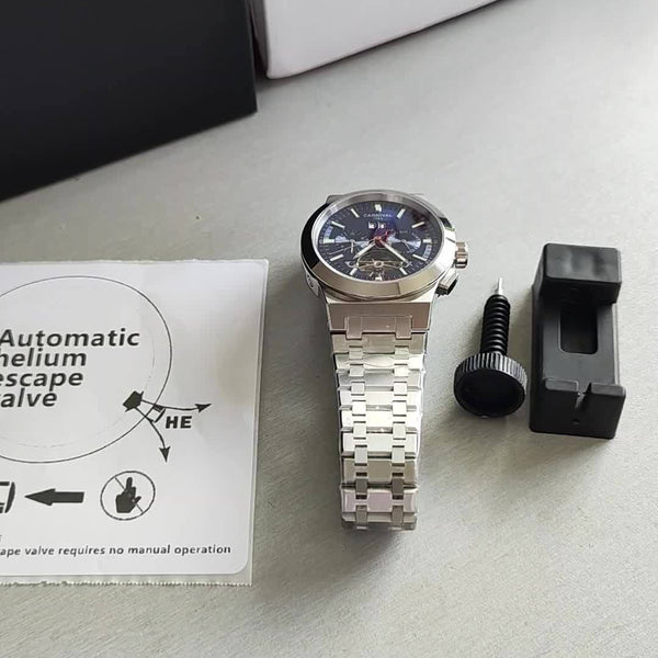 CARNIVAL Men's Luxury Automatic Mechanical Watch - Flywheel Mechanism, Chronograph