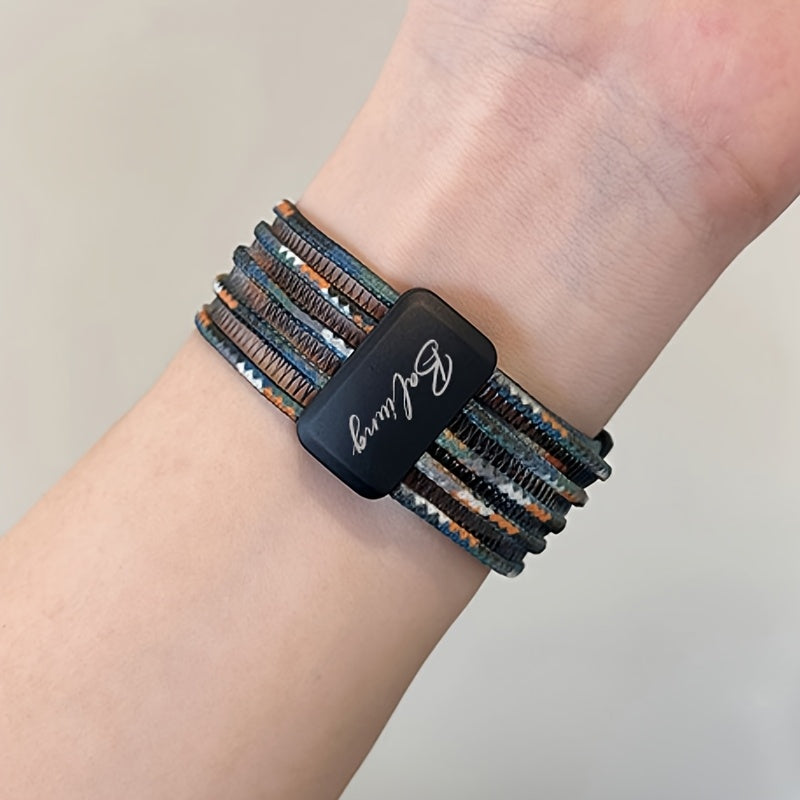 Customized Personalized Custom Name Color Breathable Magnetic Band for Apple Watch