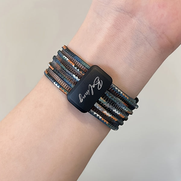 Customized Personalized Custom Name Color Breathable Magnetic Band for Apple Watch