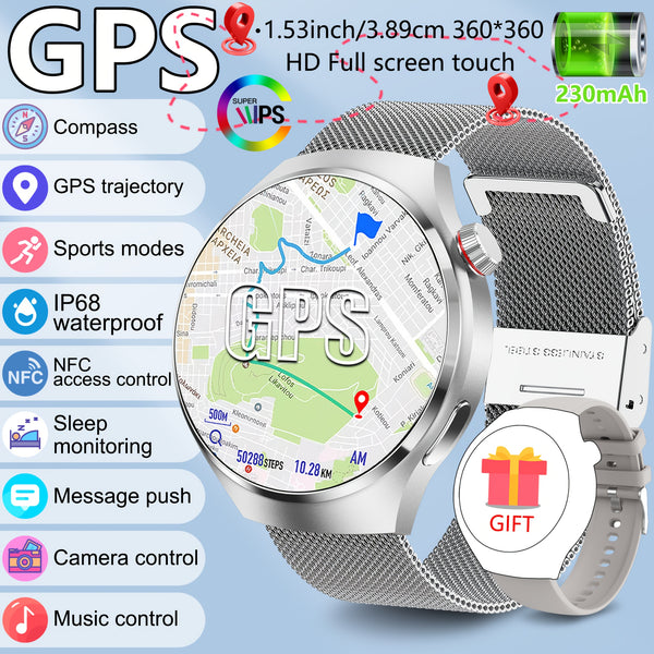 2025 New GPS Sports Smartwatch, 1, 53-inch Full Touch Screen, IP68 Swimming Watch with Built-in GPS Tracking