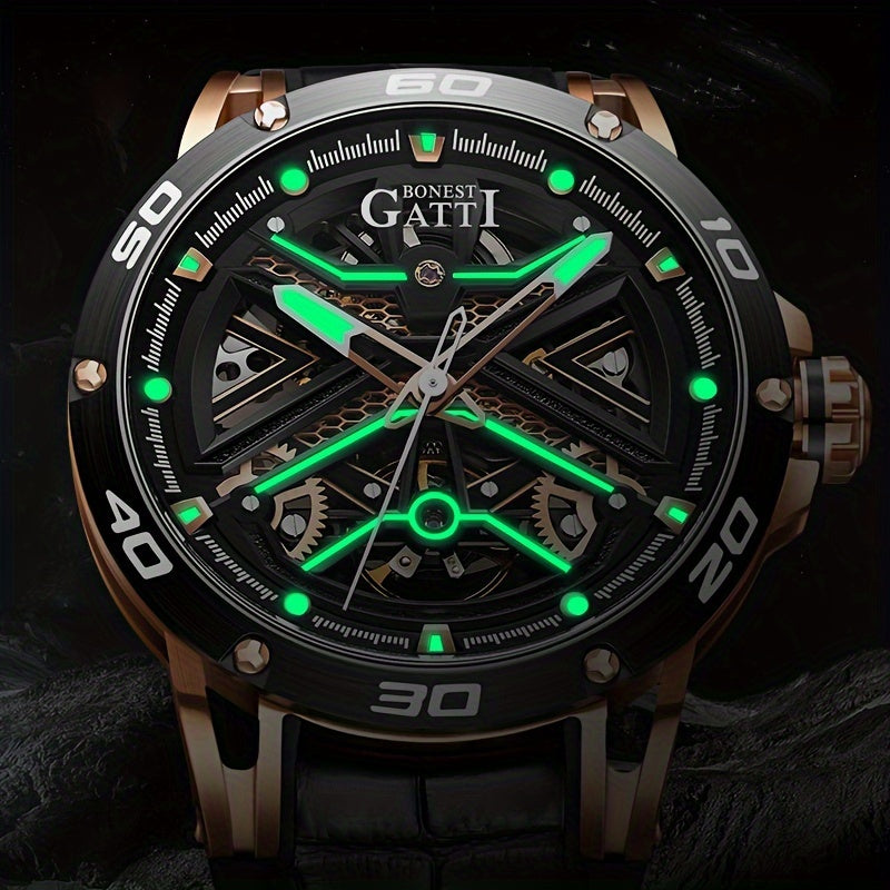 Hollow Automatic Mechanical Watch For Men, Suitable For Business And Sports