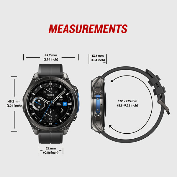 Ciberer Smartwatch Fitness Tracker: Wireless Calls, LED Flashlight, Voice Assistant