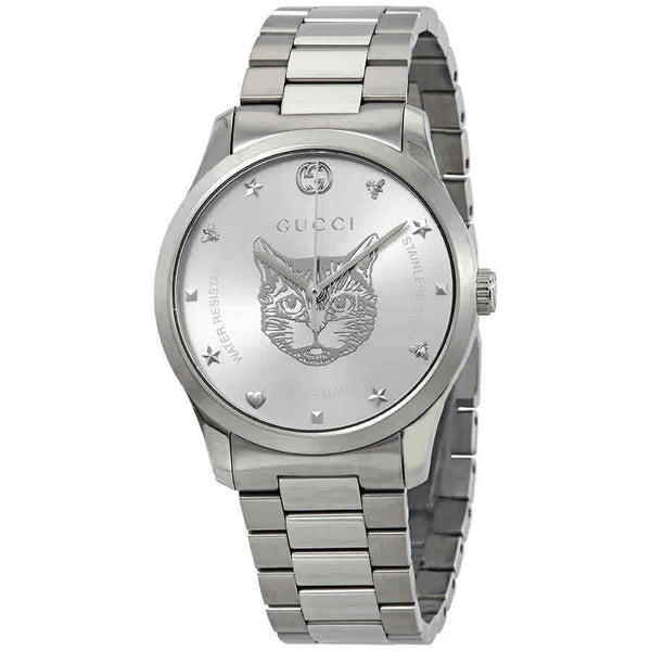 Gucci YA1264095 38 mm Silver Dial Silver-tone Stainless Steel Quartz Unisex Watch
