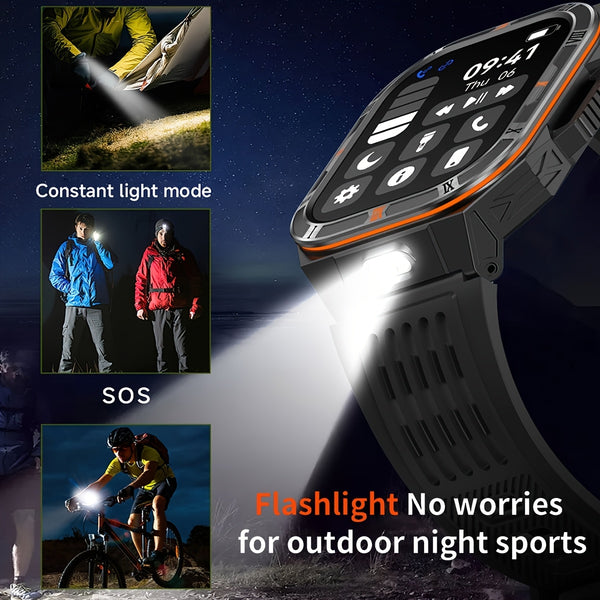 COIUSOR Men's Smart Watch with 1100mAh Battery, -Free Calling, Waterproof, 100+ Sports Modes