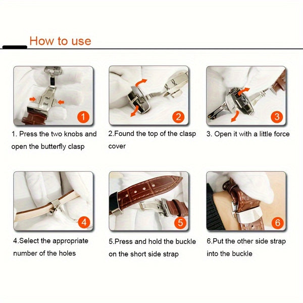 Crocodile Strap Casual Faux Leather Watch Strap | Soft Crocodile Pattern for Men's