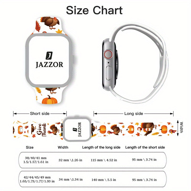 Thanksgiving Apple Watch Band A Thanksgiving-Themed Silicone Watch Band Designed Specifically for The Apple for iwatch