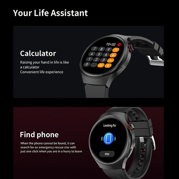 2025 New GT6 Pro Smartwatch, 1.46-inch 360 * 360 High-definition Screen, GPS Motion Trajectory, AI Voice