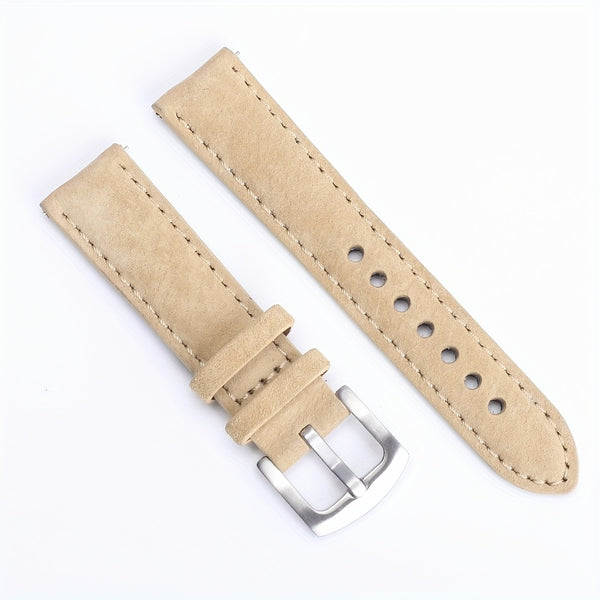 Genuine Suede Leather Watch Strap  Band Vintage Handmade Watchband Grey Brown Replacement Belts for Men Watch Accessories