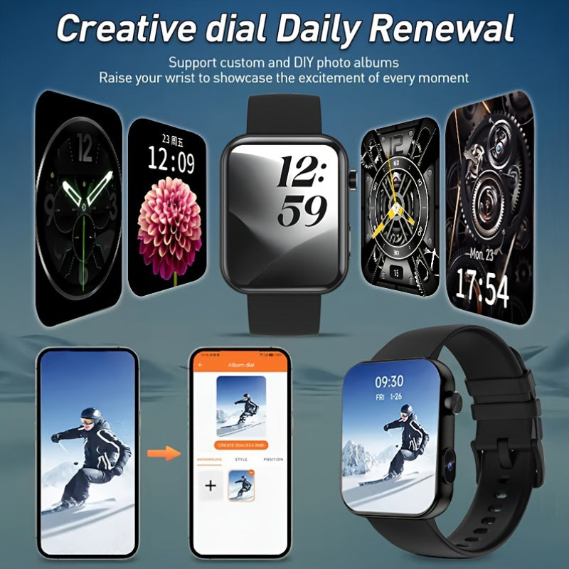 2025 First Smartwatch with Camera, Audio & Video Recording, 1.91