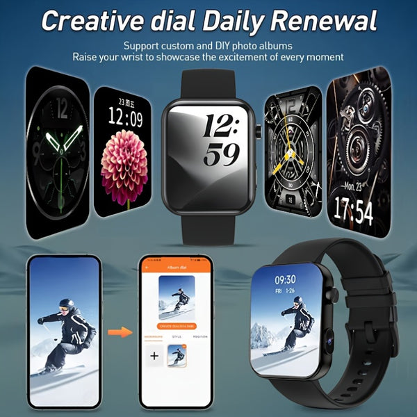 2025 First Smartwatch with Camera, Audio & Video Recording, 1.91