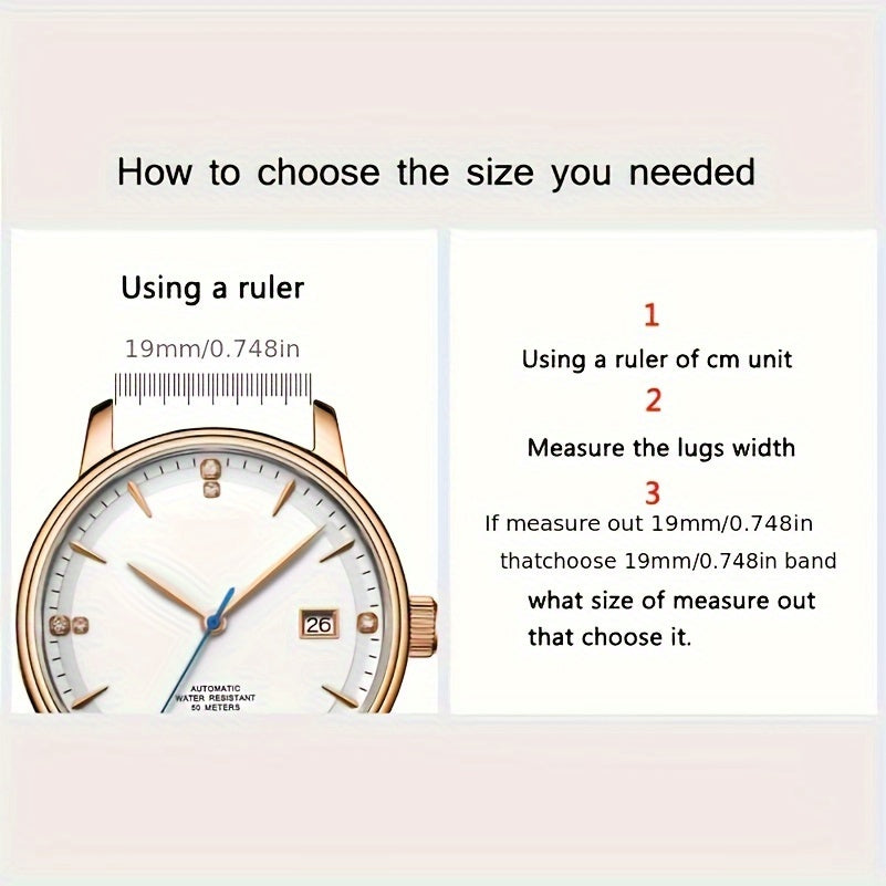 Crocodile Strap Casual Faux Leather Watch Strap | Soft Crocodile Pattern for Men's