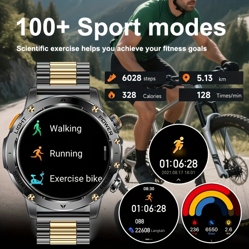 TKTKYY Men'S Smart Watch with 100+ Sport Modes, Wireless Calls