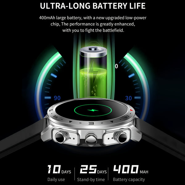 2025 new Men's smart watch, built-in TWS wireless headset, supports wireless calls, message push