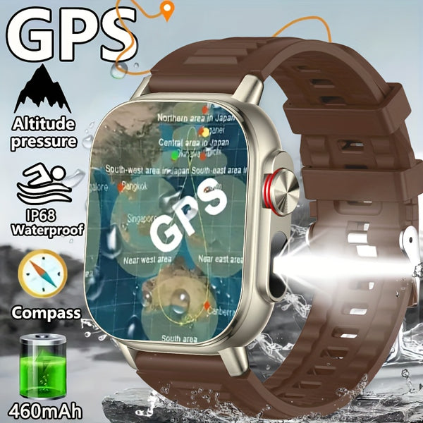 COIUSOR High-Precision GPS Smartwatch with Wireless Calling, Compass & LED, IPS HD Display