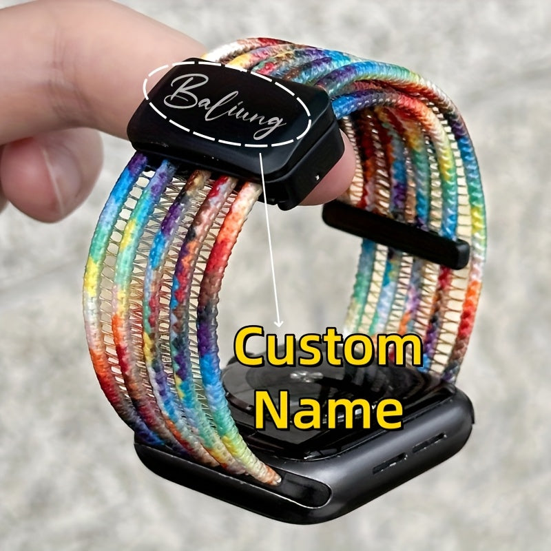 Customized Personalized Custom Name Color Breathable Magnetic Band for Apple Watch