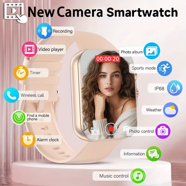 2025 First Smartwatch with Camera, Audio & Video Recording, 1.91
