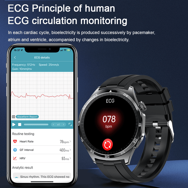 Marsyu Smartwatch with Wireless 5.0 Calls, 440mAh Long-Lasting Battery, 1.43\