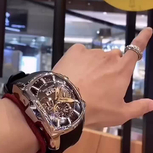 Reef Tiger Brand Men'S Automatic Mechanical Watch Business Men'S Watch Personality Fashion