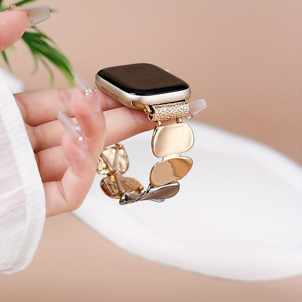 1pc of atmospheric glitter metal strap for men and Women's Apple Watch