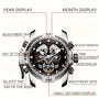 REEF TIGER Sport Automatic Watch - Big Dial Skeleton, Water Resistant, Stainless Steel, Date and Calendar