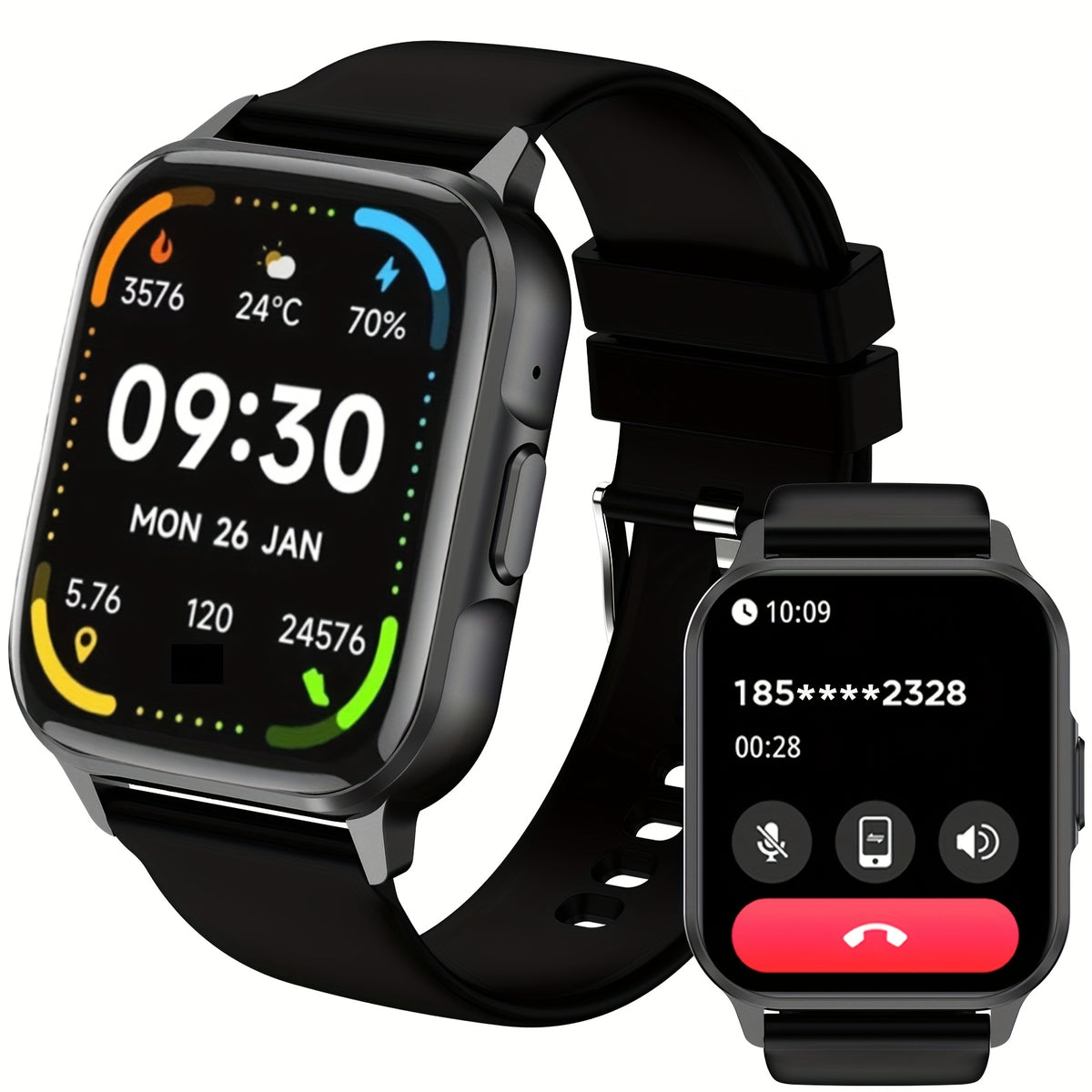 2025 New Smart Watch Men Full Touch Screen Sport Fitness Watch IP67 Waterproof Wireless Call Smartwatch Men+box for Android iPhone