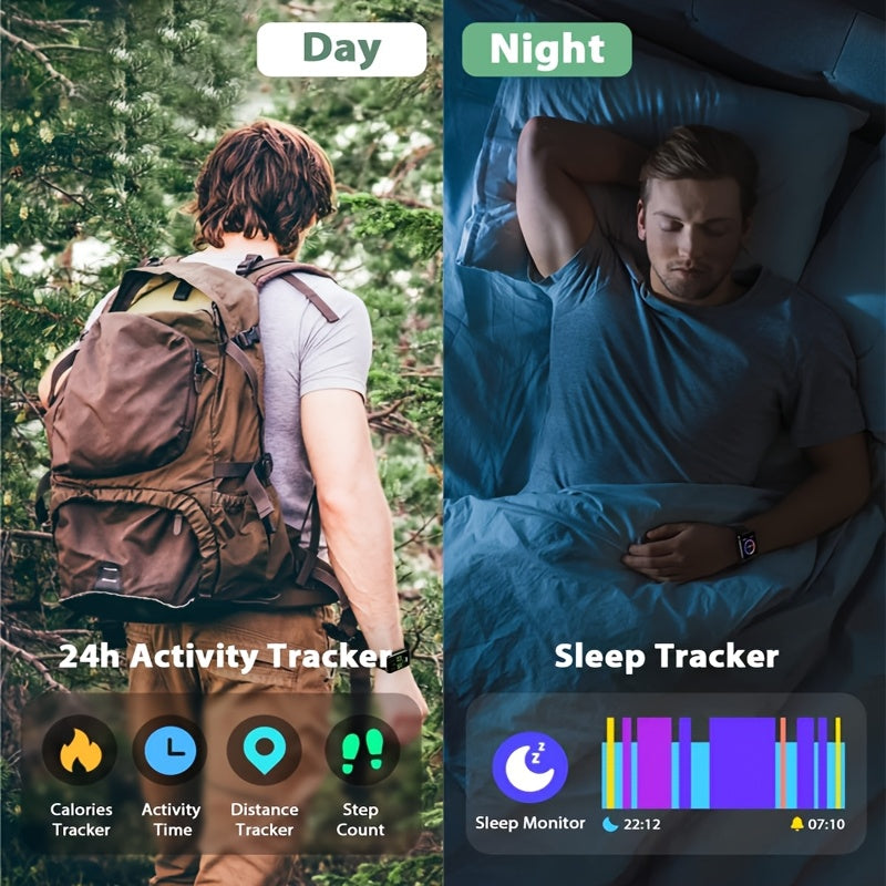 2025 New Smart Watch Men Full Touch Screen Sport Fitness Watch IP67 Waterproof Wireless Call Smartwatch Men+box for Android iPhone