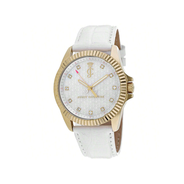 Juicy Couture Women's Stella Quartz White Strap Round Watch